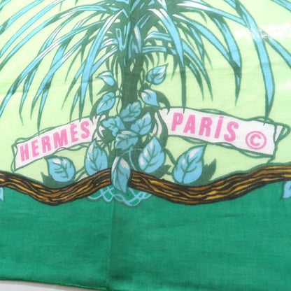 Hermes Pareo Large Shawl 100% Cotton Jungle Leopard Panther Hermes