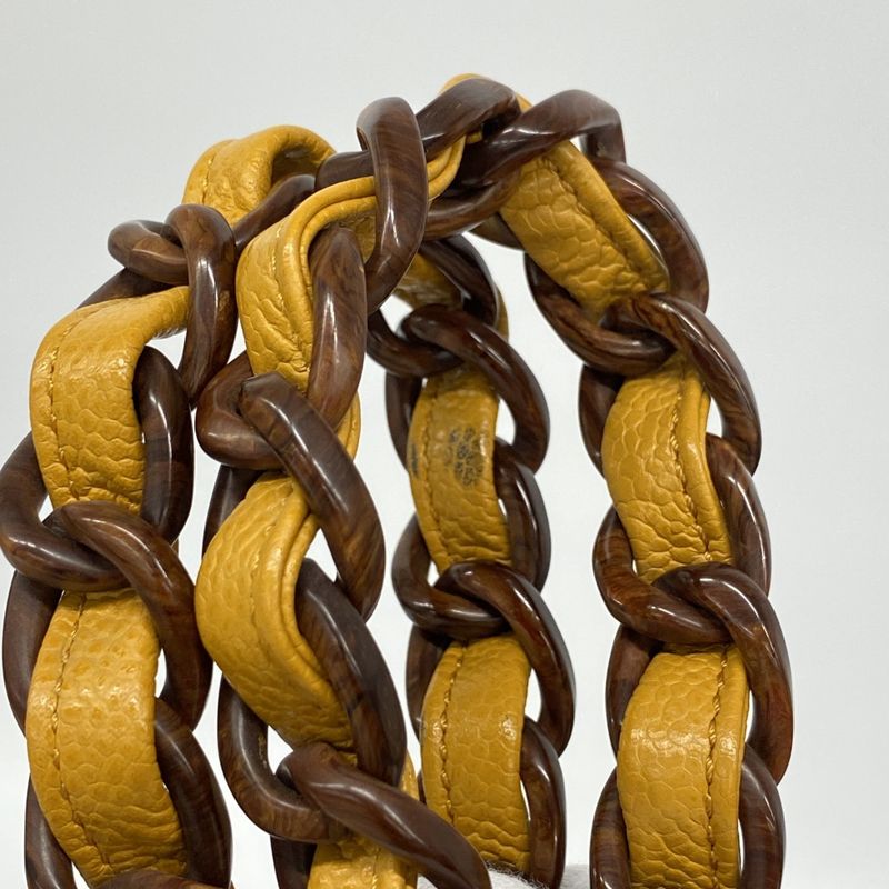 Chanel Tote Bag Caviar Skin Orange Gold Hardware Women