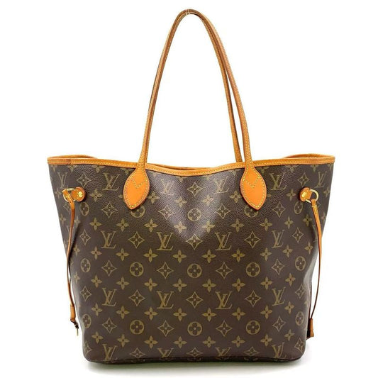Louis Vuitton Neverfull MM Monogram Leather X PVC Brown Tote Bag Gold M40156