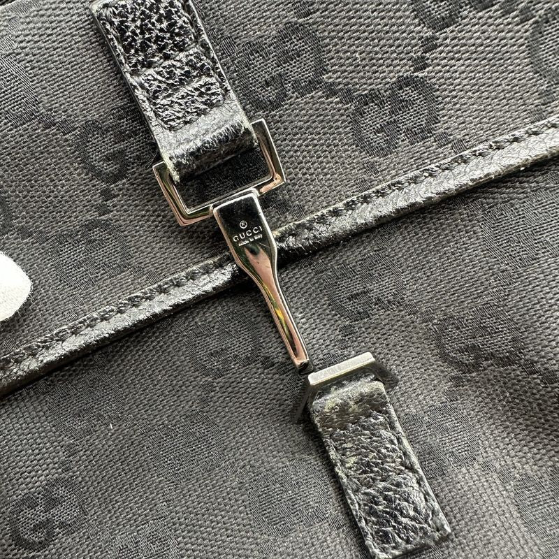 Gucci 92543 GG Canvas Waist Pouch Body Bag Black Women Men Fashion