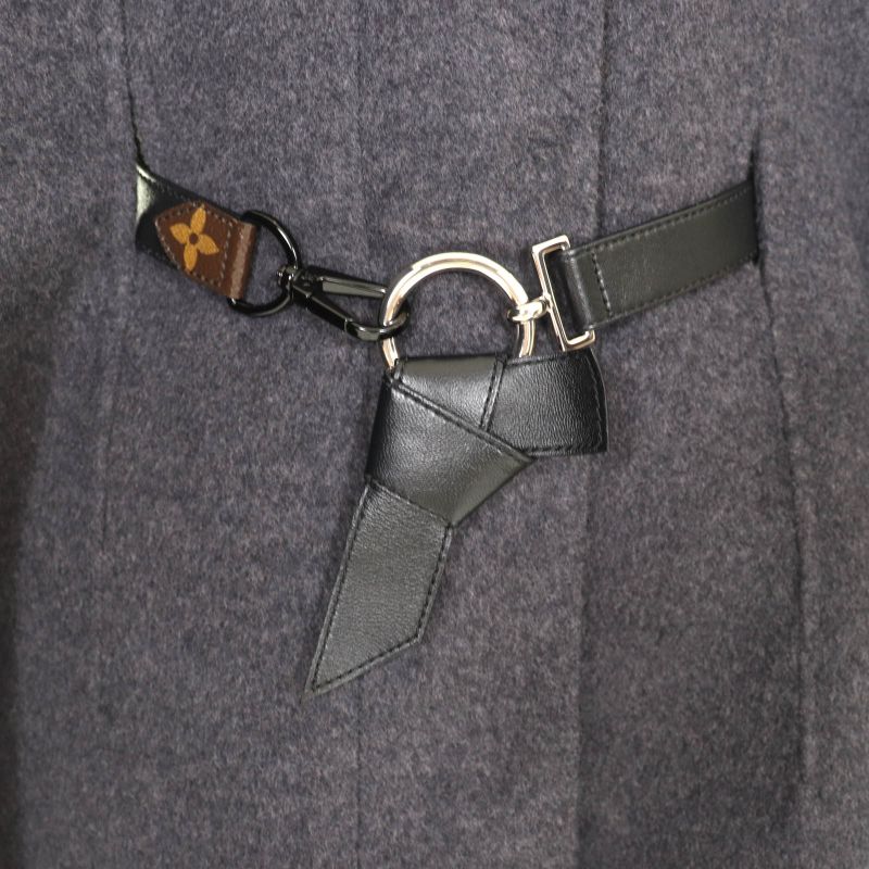 Louis Vuitton Fgc038qwe Wool-silk Blend With Belt Monogram Leather Used Winged