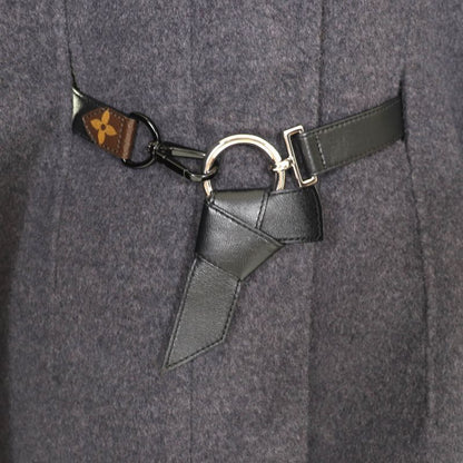 Louis Vuitton Fgc038qwe Wool-silk Blend With Belt Monogram Leather Used Winged