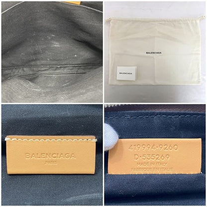 Balenciaga Clutch Bag Beige Natural