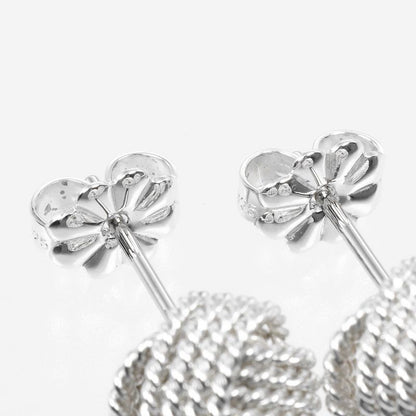 Tiffany & Co Mesh Knot 925 Silver Ladies 2.8g Earrings