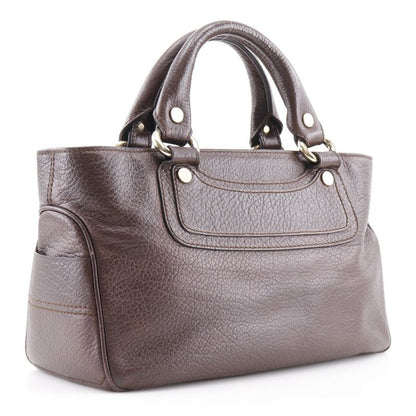 Celine Boogie Bag 134023 Leather Dark Brown Ladies Handbag