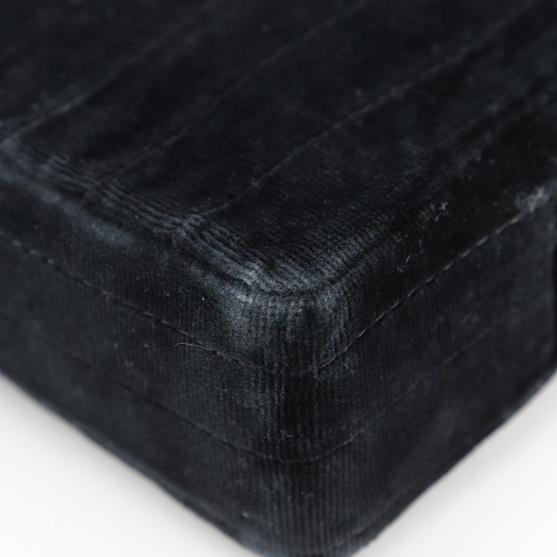 Chanel Chain Shoulder Mademoiselle Double Chain Velour Black Ladies Shoulder Bag