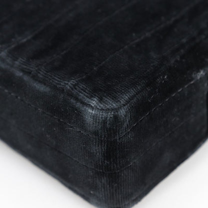 Chanel Chain Shoulder Mademoiselle Double Chain Velour Black Ladies Shoulder Bag