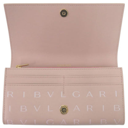 Bulgari Leather Pink Long Wallet 1209 Bvlgari