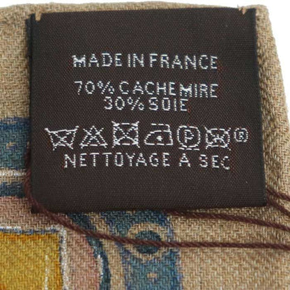 Hermes Carre 45 Gavroche Harnais DE Coeur Arnais De Coeur Scarf Caramel /