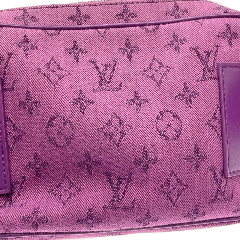 Louis Vuitton M44624 Monogram Denim Bum Bag Outdoor Purple 387337 Body Bag