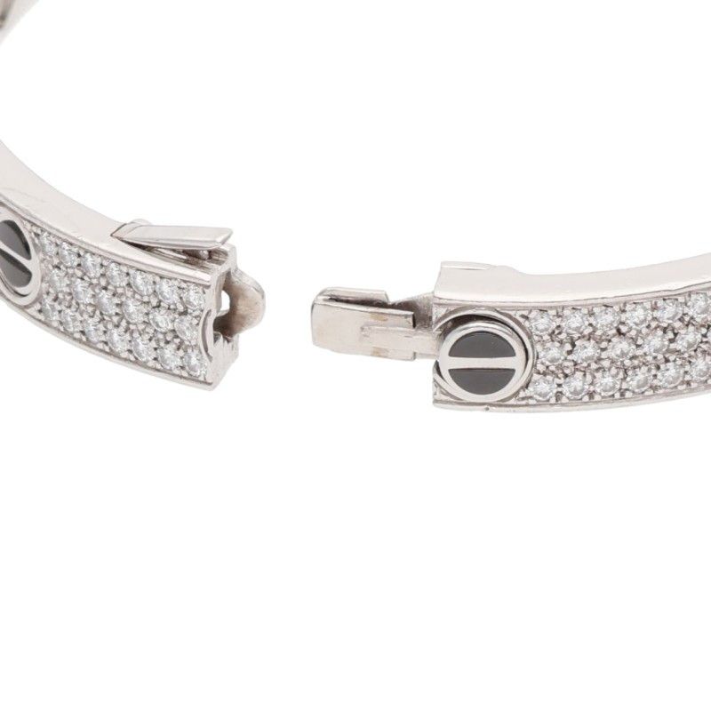 Cartier LOVE Bracelet Love Bracelet 18K White Gold Ceramic PAVE Diamond