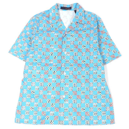 Louis Vuitton 21SS Distorted Damier 100% Cotton Total Pattern Open Collar