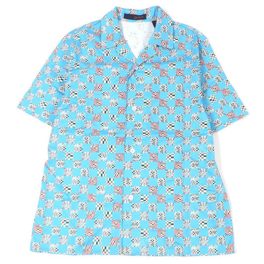 Louis Vuitton 21SS Distorted Damier 100% Cotton Total Pattern Open Collar