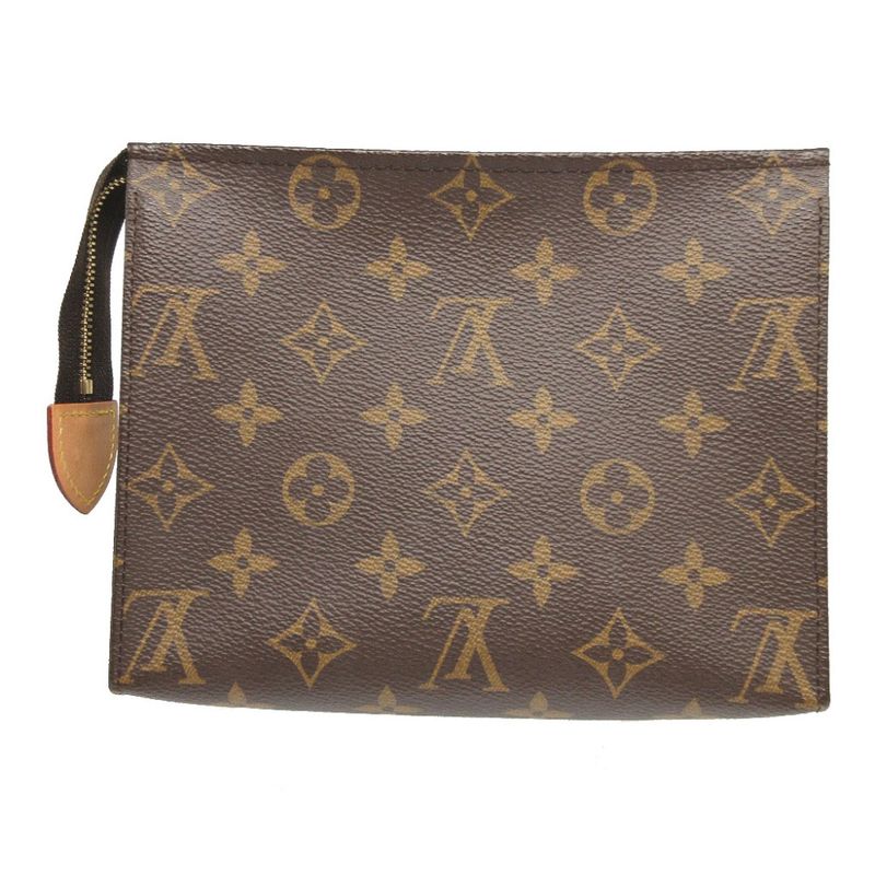 Louis Vuitton Monogram M47544 Poche Toilette 19 Brown Pouch 0581 Louis Vuitton
