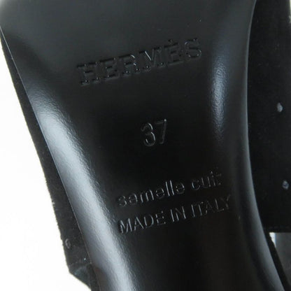 Hermes Strass 90festive Festive 90 Rhinestone Back Strap Suede Leather Pumps