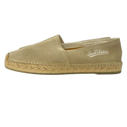 Louis Vuitton Cl1116 Jute Bidar Line Espadrille Slip-on Beige Suede Hemp Louis