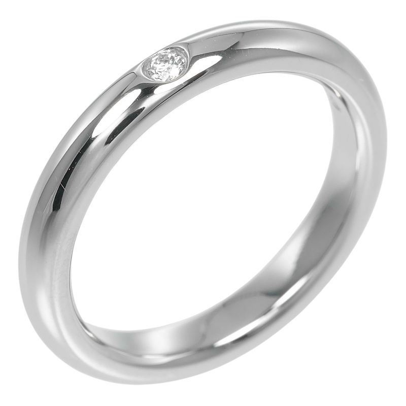 Tiffany & Co Stacking Band Pt950platinum X Diamonds #6.5 Ladies 5g Ring