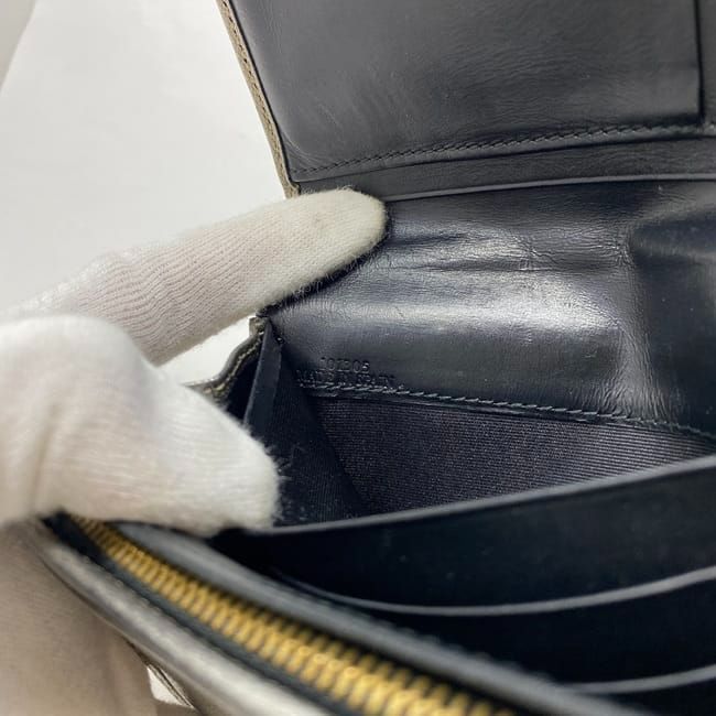 Loewe Fold Wallet Ec22896 Silver Anagram Vintage