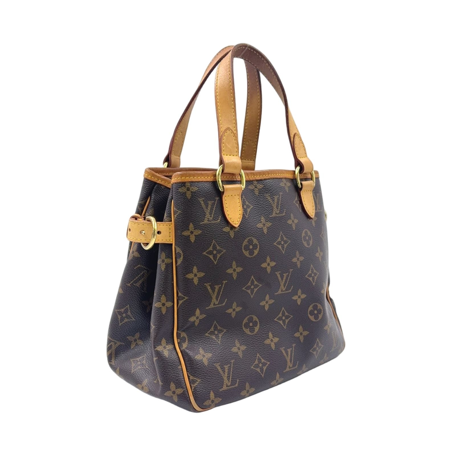 Louis Vuitton Batignolles Monogram Leather Brown Handbag Gold — view 2