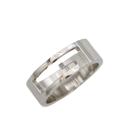 Gucci G Cut Ring Silver 032661 09840 8106 Ring
