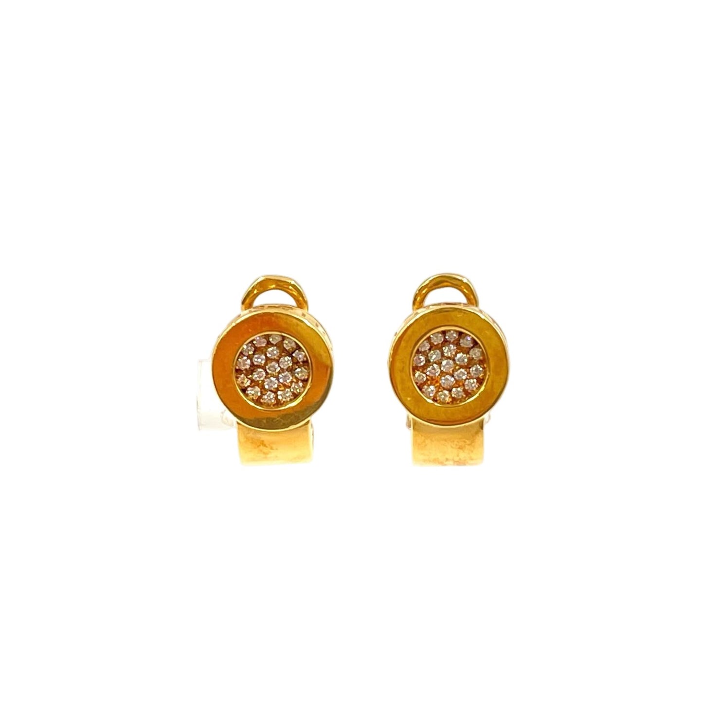 Chanel Diamond Gold Earrings