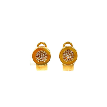 Chanel Diamond Gold Earrings