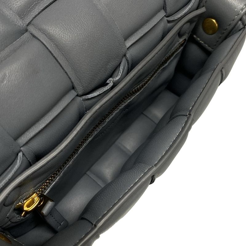 Bottega Veneta Shoulder Bag Padded Cassette 591970 Gray Lambskin
