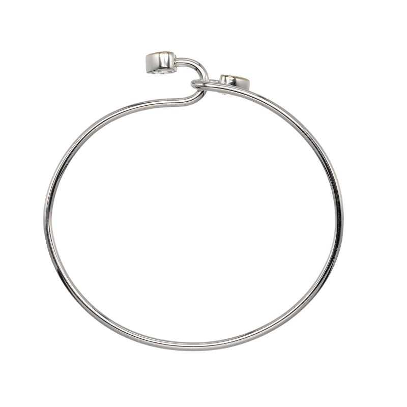 Tiffany & Co Double Heart Silver 925 X 18K Yellow Gold Ladies 8.53g Bracelet