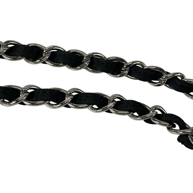 Chanel Shoulder Bag Matelasse Black And White Flap Bag / Silver Hardware /