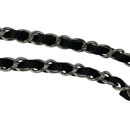 Chanel Shoulder Bag Matelasse Black And White Flap Bag / Silver Hardware /