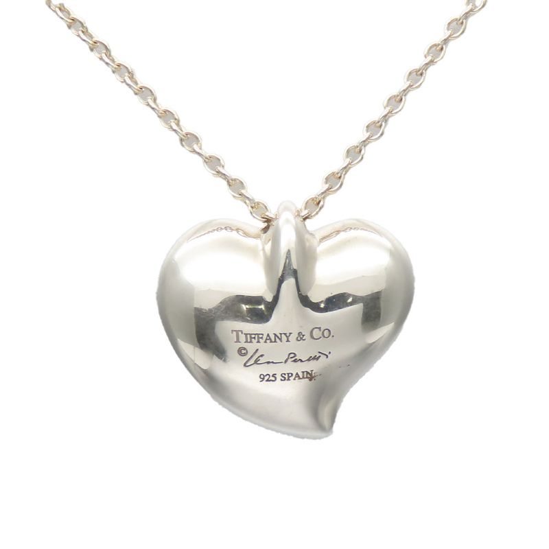 Tiffany & Co Necklace Curved Heart 925 Silver Approx 4.3g Silver Elsa Peretti