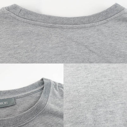 Christian Dior CD Icon T-shirt 943j605f0554 Gray Crew Neck Embroidery