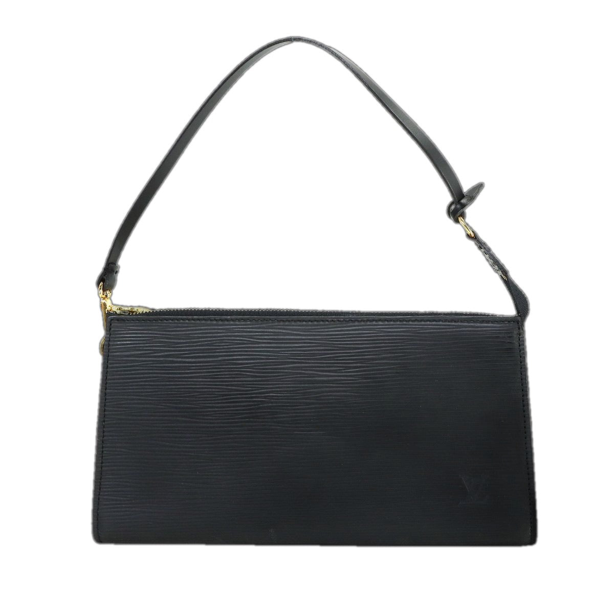 Louis Vuitton Epi Pochette Hand Bag Noir Gold
