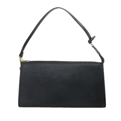 Louis Vuitton Epi Pochette Hand Bag Noir Gold