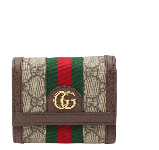 Gucci GG Supreme Ophidia Trifold Compact Wallet