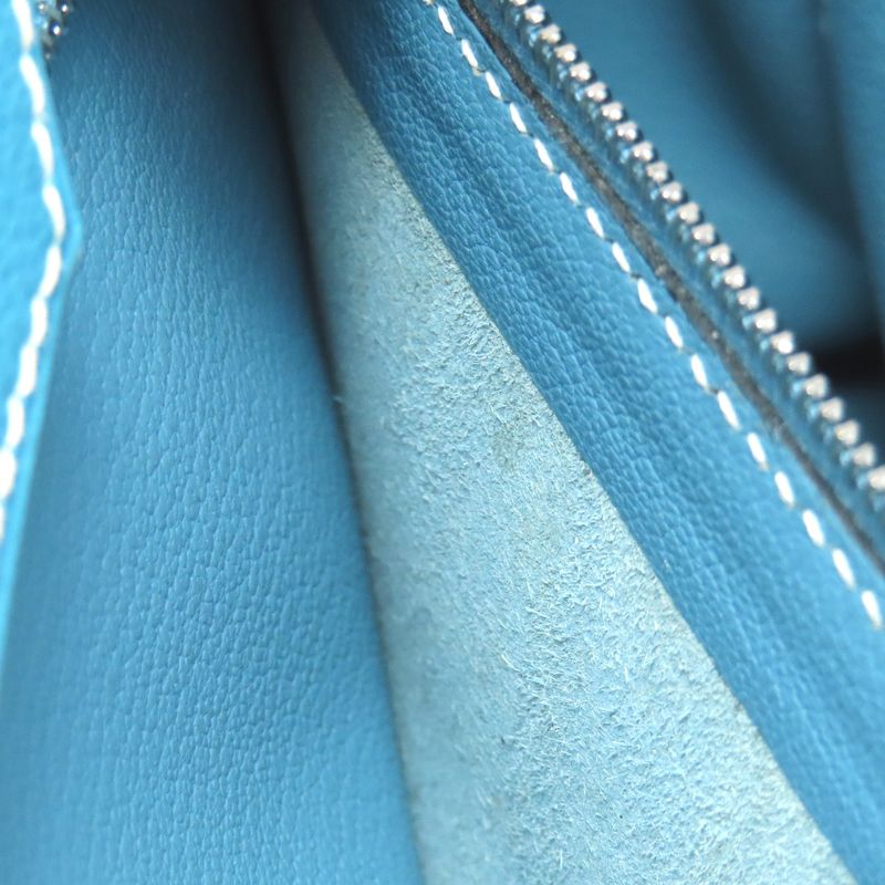 Hermes Birkin 30 Blue Jean Silver Hardware Handbag Epson Women