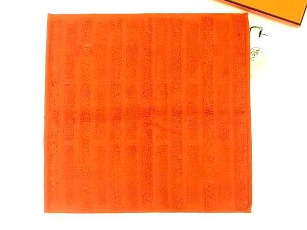 Hermes Stearns 100% Cotton Face Towel Hand Towel Women Orange Fc0066