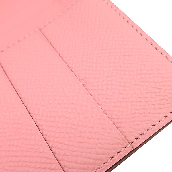 Hermes Long Wallet Bearn Souffle Vaux Epson Rose Confetti Gold Hardware Bifold