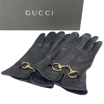 Gucci Gloves Leather Hardware With Box