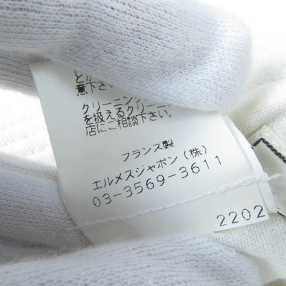 Hermes 100% Cotton Silk Lined Linen Wide Brim Hat White 57 Made In France