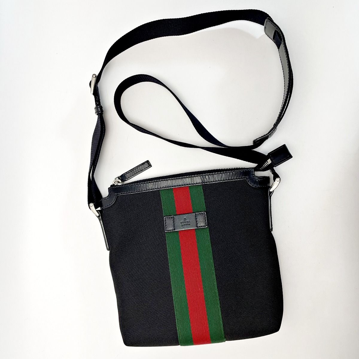 Gucci Sherry Line Canvas/leather 631195 Black Shoulder Bag Ladies Bag