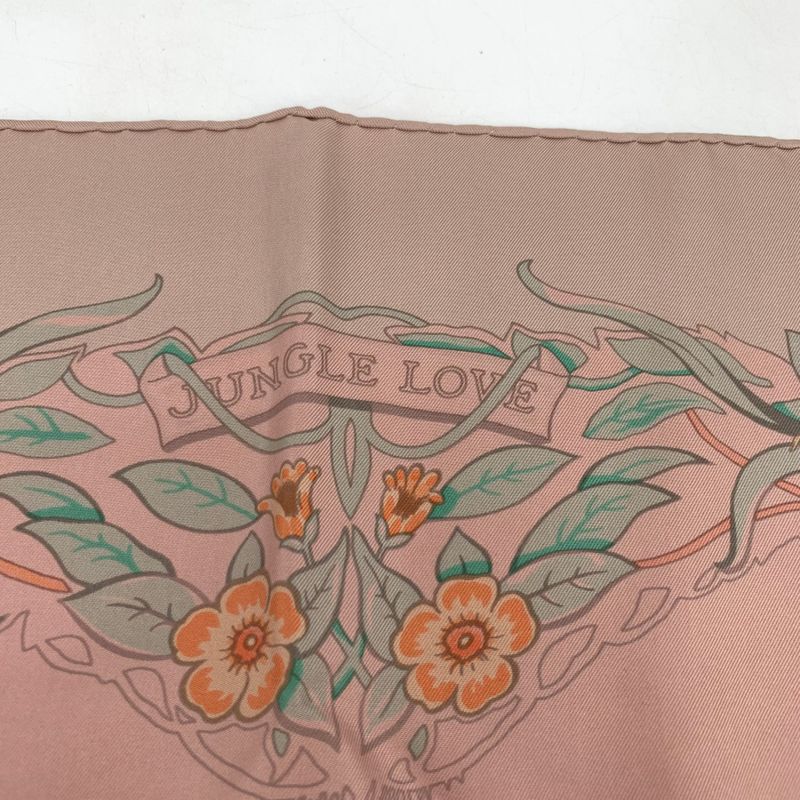 Hermes Scarf Carre 90 DIP DYE Jungle LOVE Jungle LOVE 100% Silk With Box