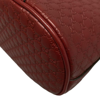 Gucci Handbag Micro Guccissima 449654 Red Leather