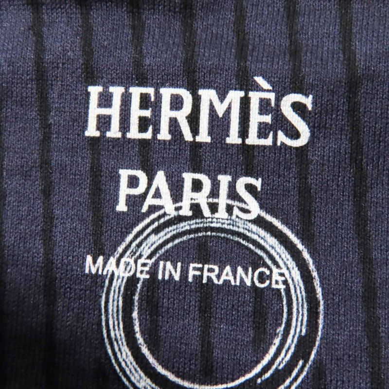 Hermes 24SS 4h4641dh Kaleidoscope Effect Cotton Short Sleeve T-shirt Navy 34