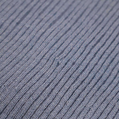 Chanel Henry Neck Ribbed Knit Sweater P45347k04797 Blue 40