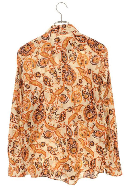Gucci 309114 Z3646 Long Sleeve Shirt With Paisley Pattern Men's 40