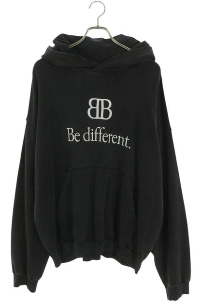 Balenciaga 22AW 720426 Tnvv1 Be Differren Embroidered Pullover Hoodie Men L