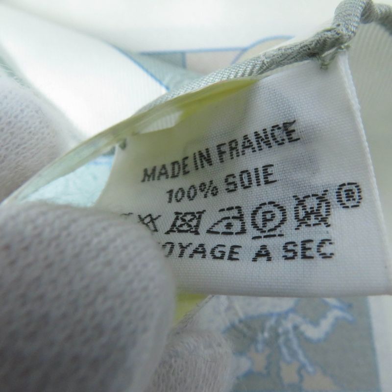 Hermes 25SS Gavroche Lady Gault Silk Veil Amand White Beige Scarf With Box Made