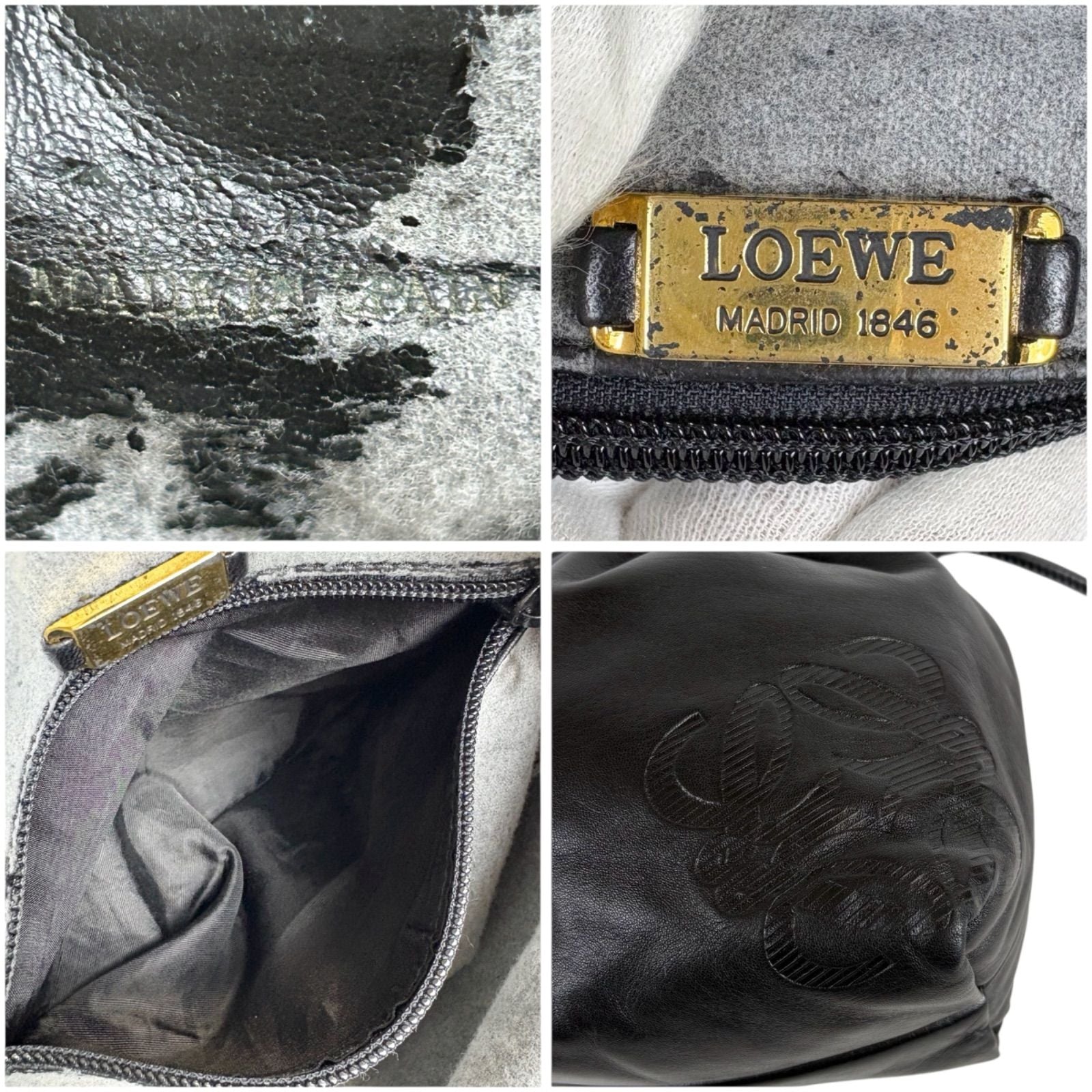 Loewe Drawstring Mini Shoulder Bag Pochette Drawstring Flamenco Knot Nappa