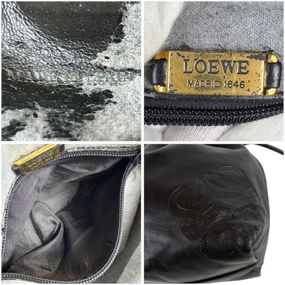 Loewe Drawstring Mini Shoulder Bag Pochette Drawstring Flamenco Knot Nappa
